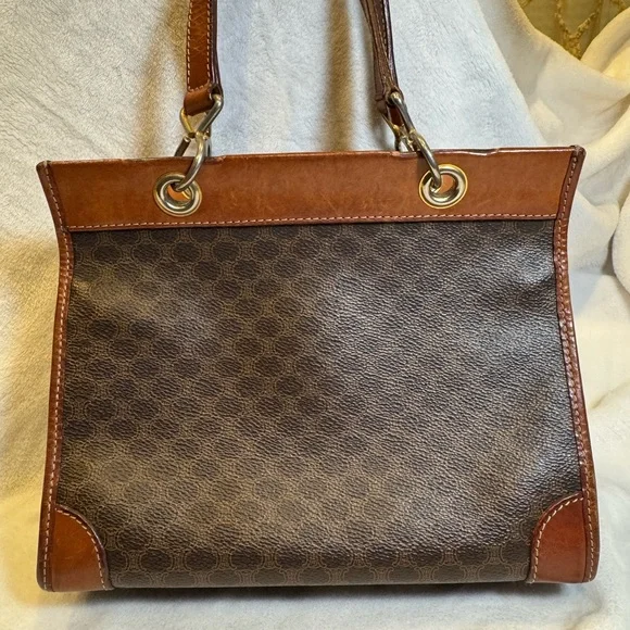 Vintage Celine Macadam Brown Tote Bag - Picture 2 of 6